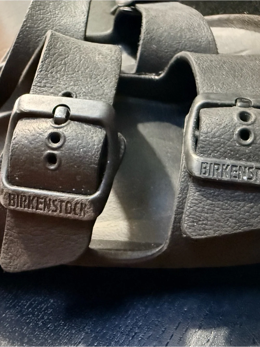 Birkenstock Kids Black Double-Strap Slide Sandals